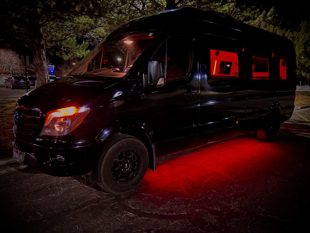 Black Night Limo Mercedes Party Bus